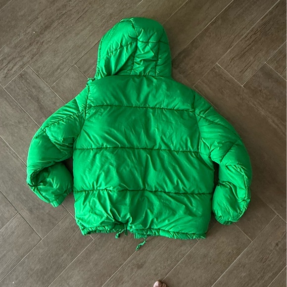 Oversized Streetwear H&M Puff Green Winter Jacket | Small - Picture 8 of 9